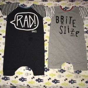 2 Rags to Riches 2t rompers